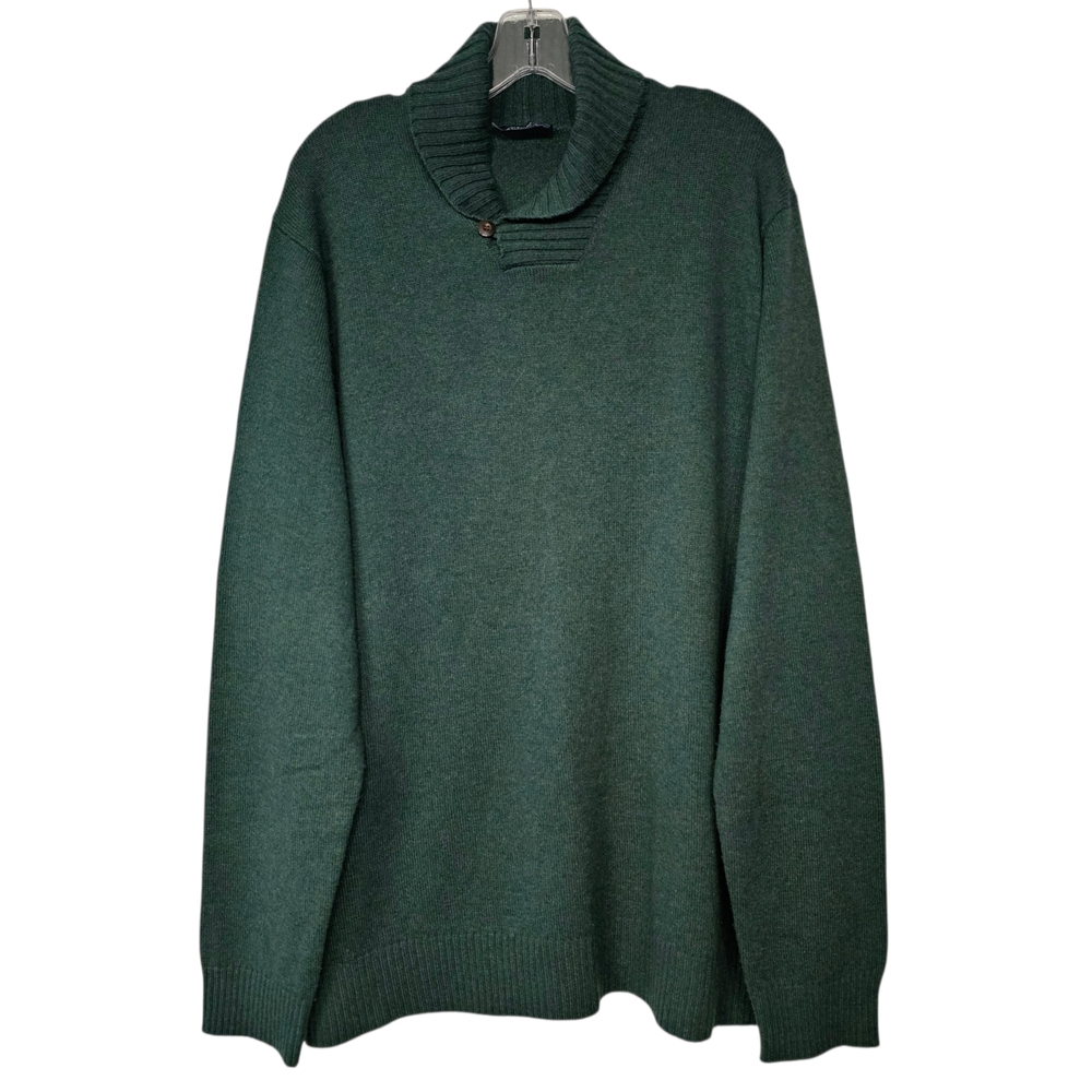 Jeremy Argyle NYC Sweater Forest Green Wool/Yak/Cashmere Button Shawl Collar XXL
